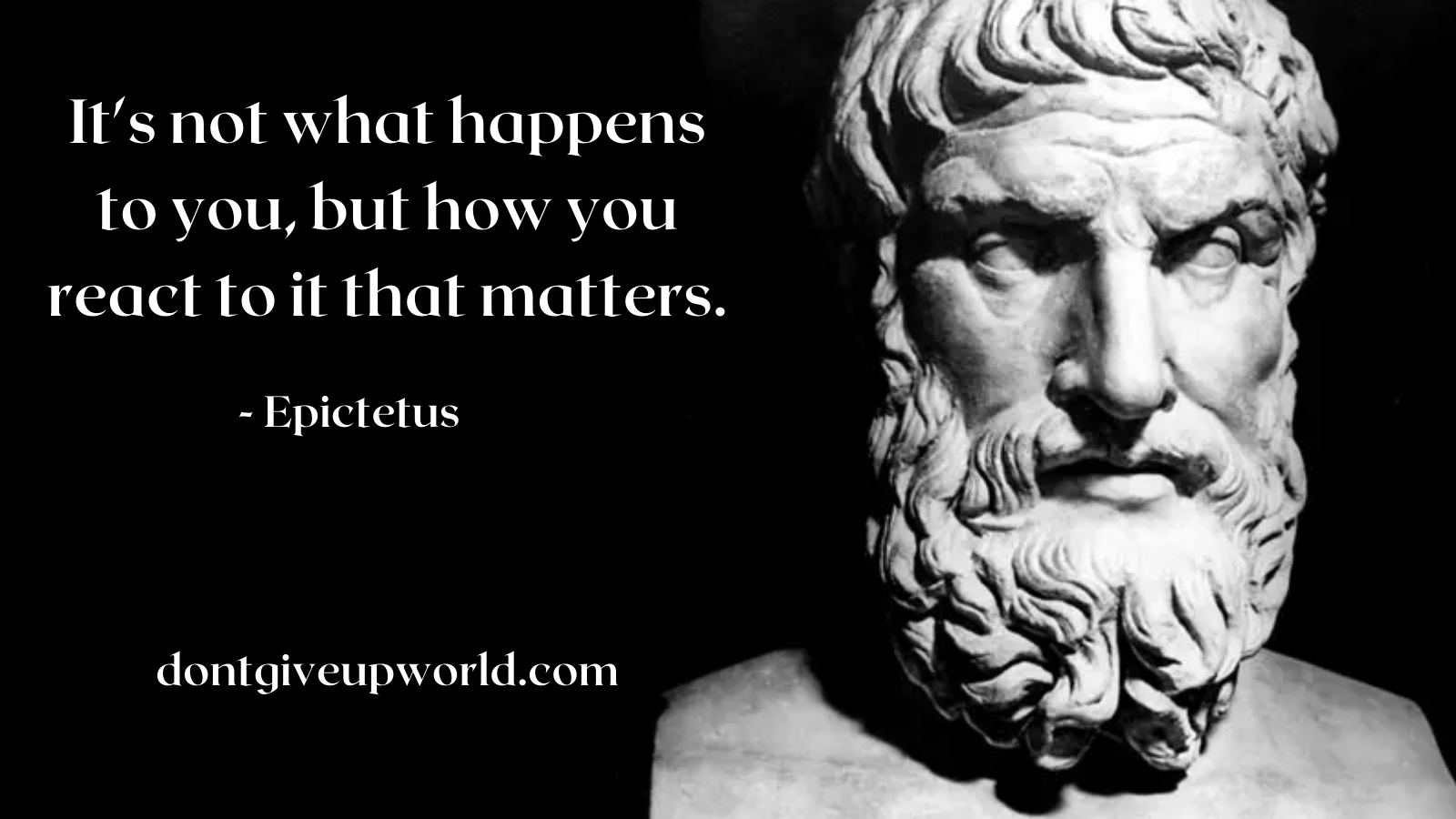 Quote on the reaction on Epictetus - Dont Give Up World