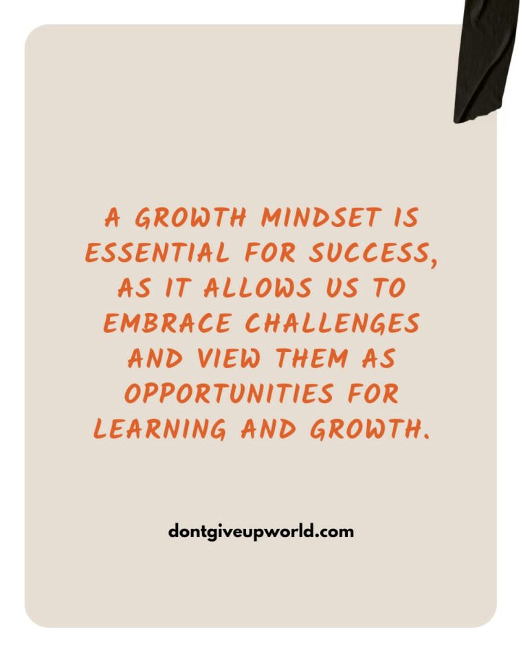 A Growth Mindset is Essential For Success