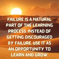 Failure is a natural part of the learning process