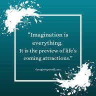 Imagination is Everything it is the preview of life coming attractions