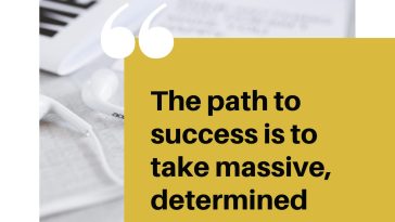 The Path to Success is to Take Massive and Determined Actions
