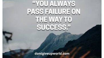 You Always Pass Failure On The Way To Success