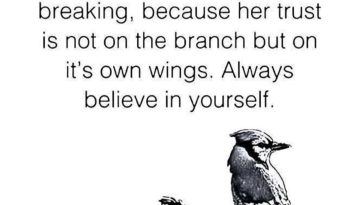 A Bird Sitting On A Tree Is Never Afraid Of The Branch Breaking