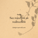 See rejection as redirection