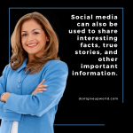 Social media can also be used to share interesting facts