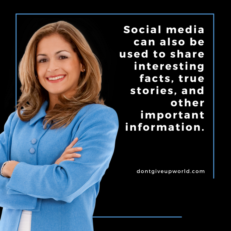 Social media can also be used to share interesting facts