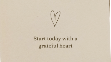 Start today with a grateful heart