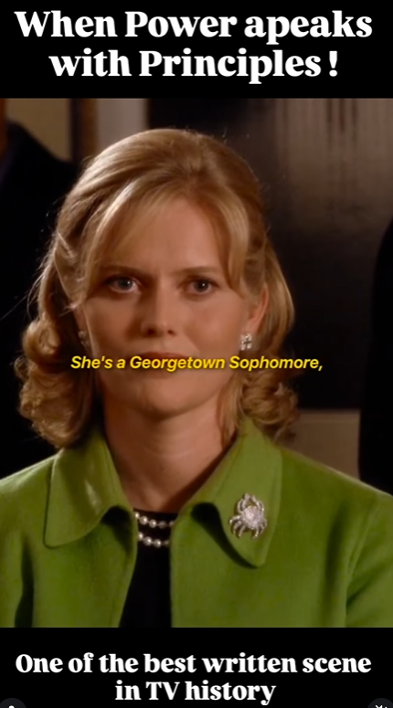 The West Wing leadership scene